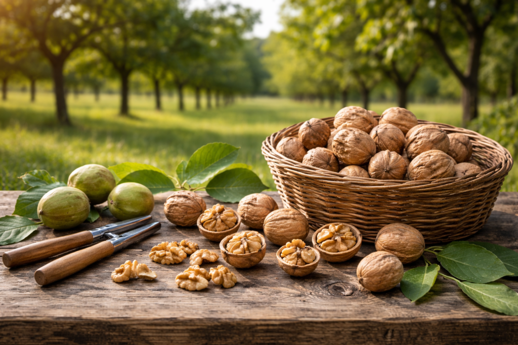 Noyer en Corrèze, noix de la Geneste